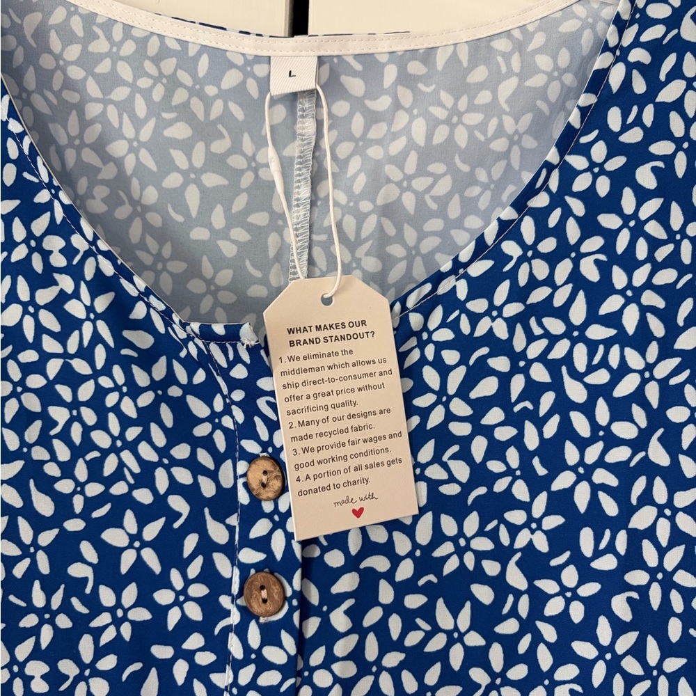 NWT Summer Dress with Pockets Size Large - Picture 3 of 5